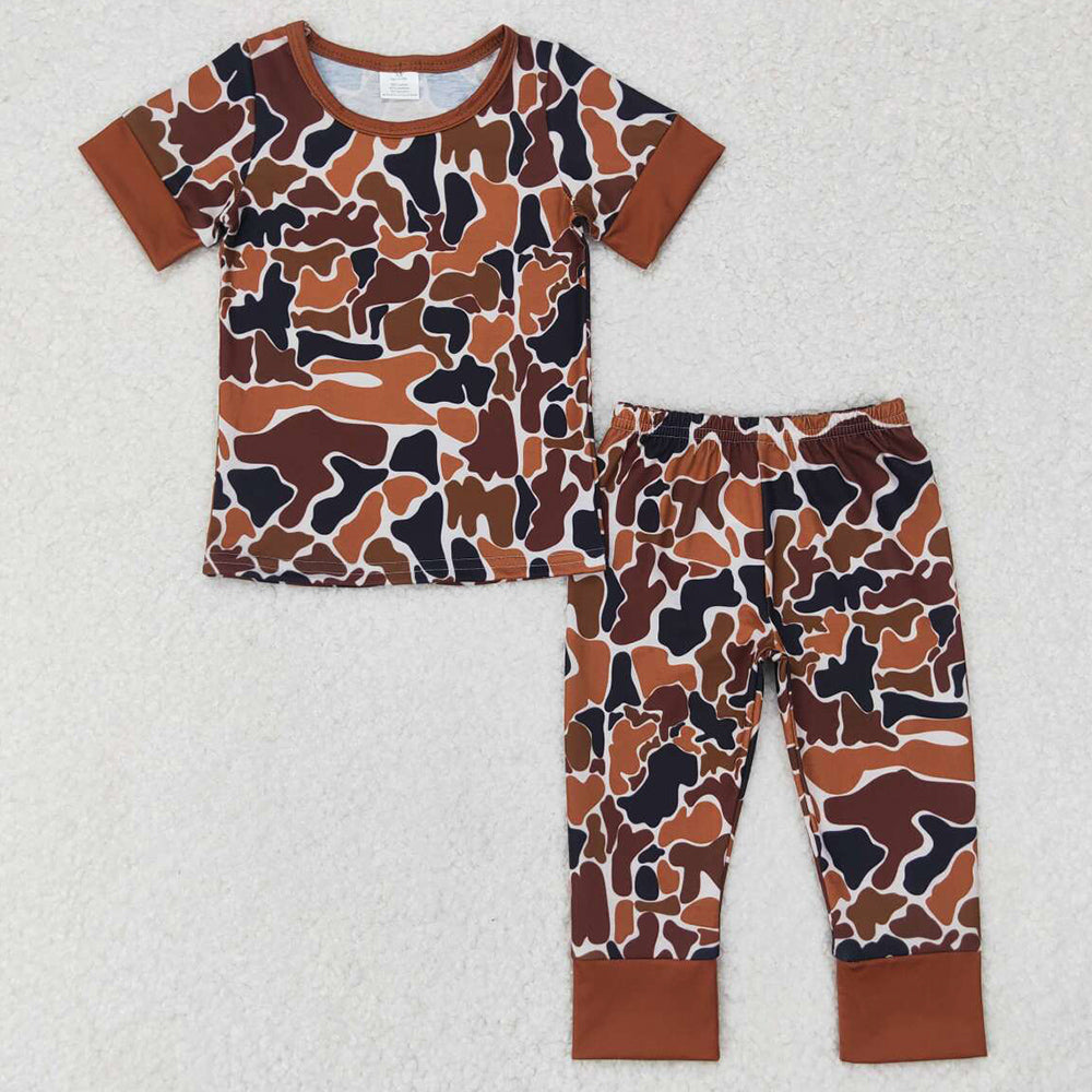 Baby Boys Pajamas Light Brown Camo Shirt Pants Pajamas Sleepwear Sets BSPO0439