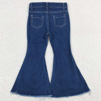 Baby Girls Jeans Pants Navy Bell Denim Pants P0457