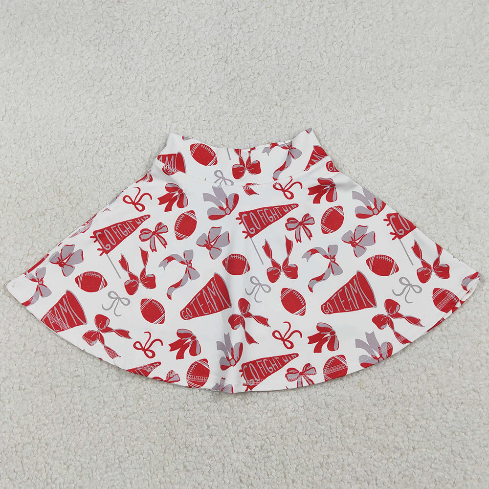 Baby Girls Skirts Red Bows Go Team Yoga Active Skirt Shorts Bottom GLK0141