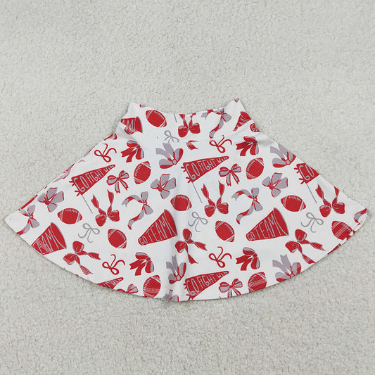 Baby Girls Skirts Red Bows Go Team Yoga Active Skirt Shorts Bottom GLK0141