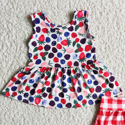 Boutique Baby Girls Bummies Set Summer Kids Girls Clothing Little Girls Bummies Outfit D13-11-1
