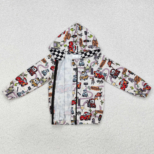 Baby Boys Clothes Jackets Car Hooded Zip Tops Cardigan BT0889