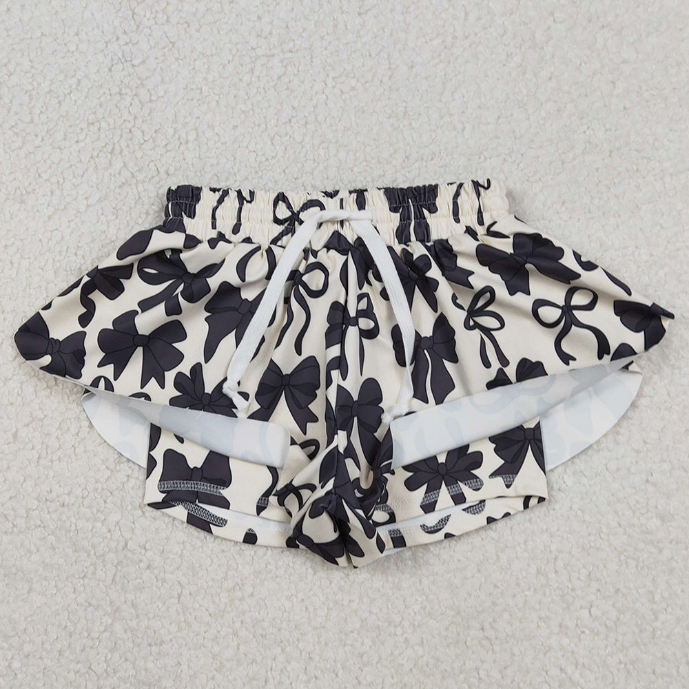 Baby Girls Shorts Black Bows Yoga Active Ruffle Shorts Bottom SS0770 12.31
