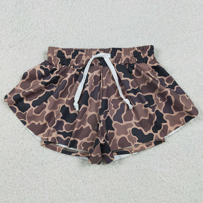 Baby Girls Shorts Southern Brown Camo Yoga Active Ruffle Shorts Bottom SS0772 1.2
