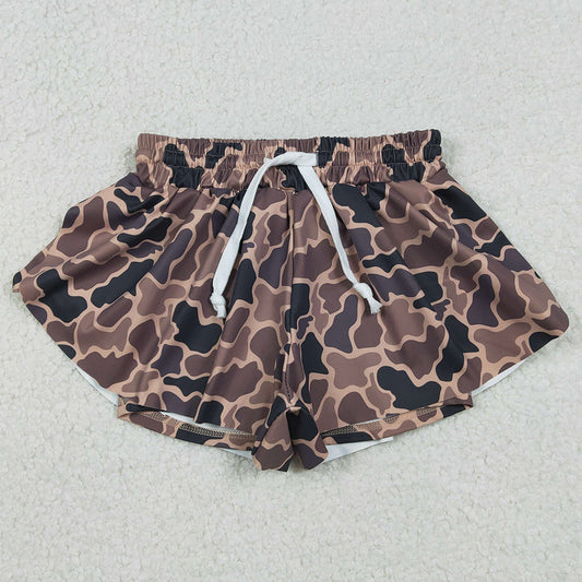 Baby Girls Shorts Southern Brown Camo Yoga Active Ruffle Shorts Bottom SS0772 1.2