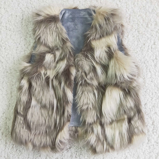 Boutique Baby Girls Fur Vest Fall Winter Girls Coat 6 A21-15