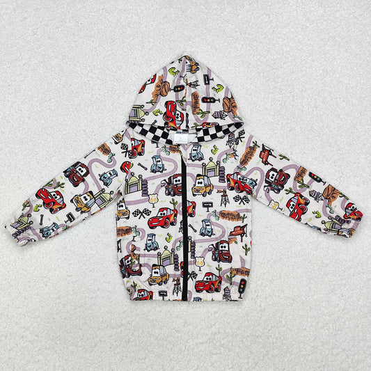 Baby Boys Clothes Jackets Car Hooded Zip Tops Cardigan BT0889