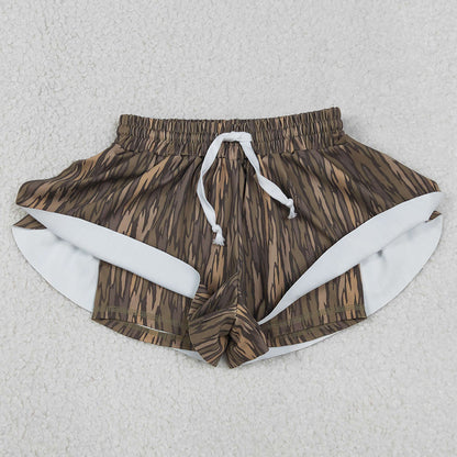 Baby Girls Shorts Southern Olive Camo Yoga Active Ruffle Shorts Bottom SS0771 1.5