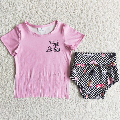 Toddler Baby Girls Bummies Set Boutique Tassel Design Girls Clothes Set D13-18