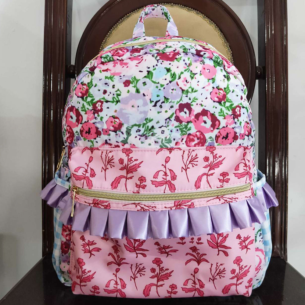 Flower Print Girls Backpacks BA0099