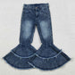 Hot Sale Baby Girls Jeans Pants Denim Bell Bottom Pants C5-15 11.1