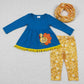 Thanksgiving Baby Girls Clothes with Scarf 3pcs Sets GLP0720