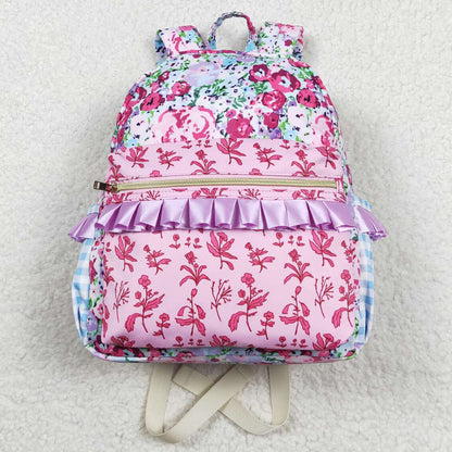 Flower Print Girls Backpacks BA0099