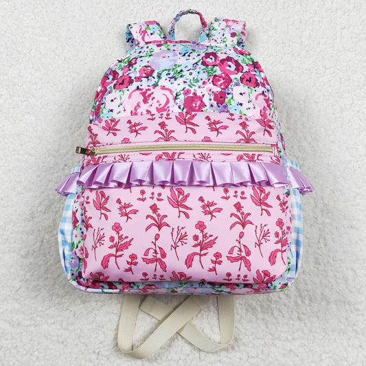 Flower Print Girls Backpacks BA0099