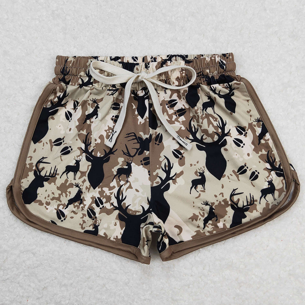 Mommy and Me Shorts Baby Girls Green Deer Hunting Summer Shorts Bottoms SS0145 SS0144