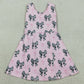 Baby Girls Dress Western Cow Print Bow Sleeveless Skort Knee Length Dresses GSD1853
