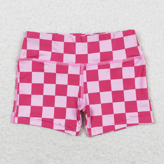 Baby Girls Shorts Pink Checkered Biking Summer Bottoms Shorts SS0218