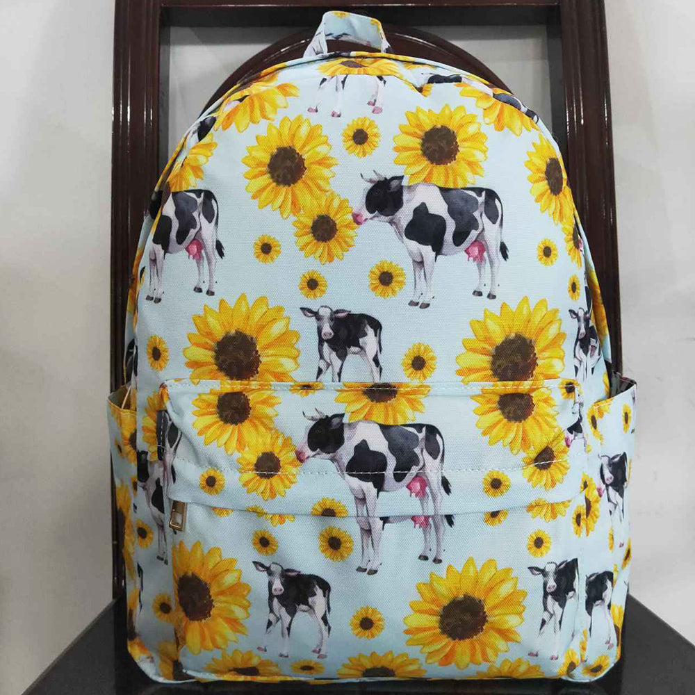 Sunflower Cow Print Baby Kids Girls Backpacks BA0151