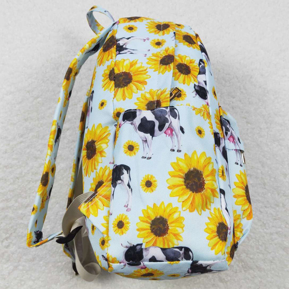 Sunflower Cow Print Baby Kids Girls Backpacks BA0151