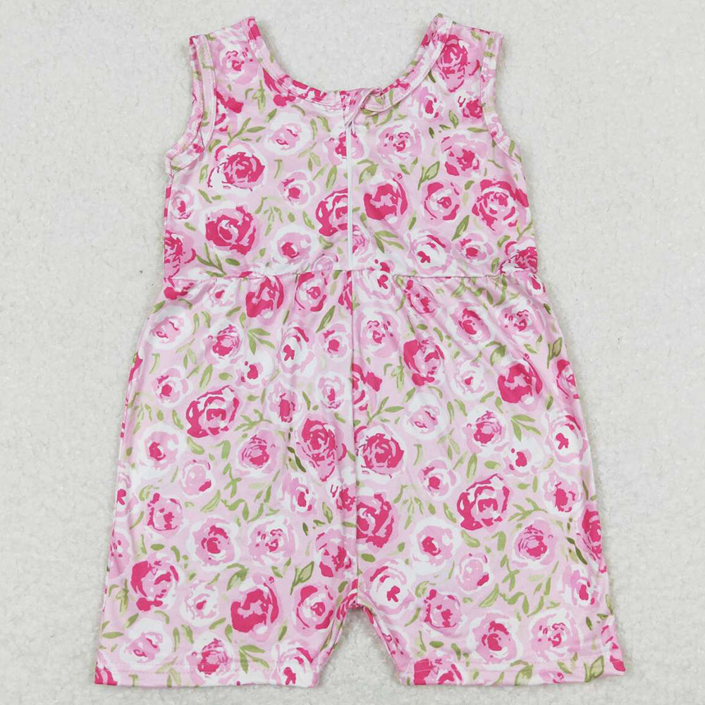 Baby Girls Jumpsuits Flowers Sleeveless Summer Jumpsuits SR1127