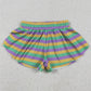 Baby Girls Shorts Mardi Gras Stripes Yoga Active Ruffle Shorts Bottoms SS0685 11.15