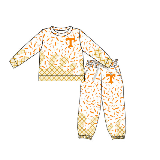 preorder(moq 5) Baby Boys Tennessee Team long Sleeve Tee Shirt pants Clothes Sets 6.12