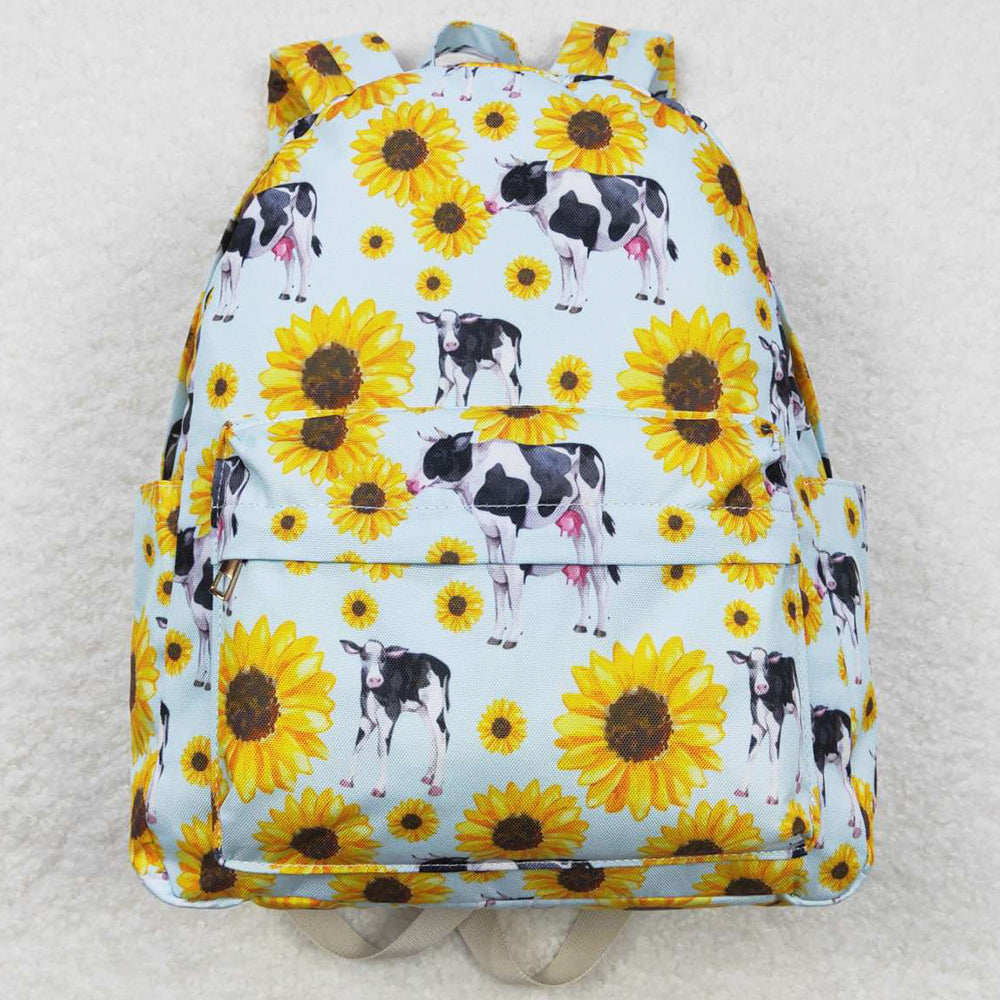 Sunflower Cow Print Baby Kids Girls Backpacks BA0151