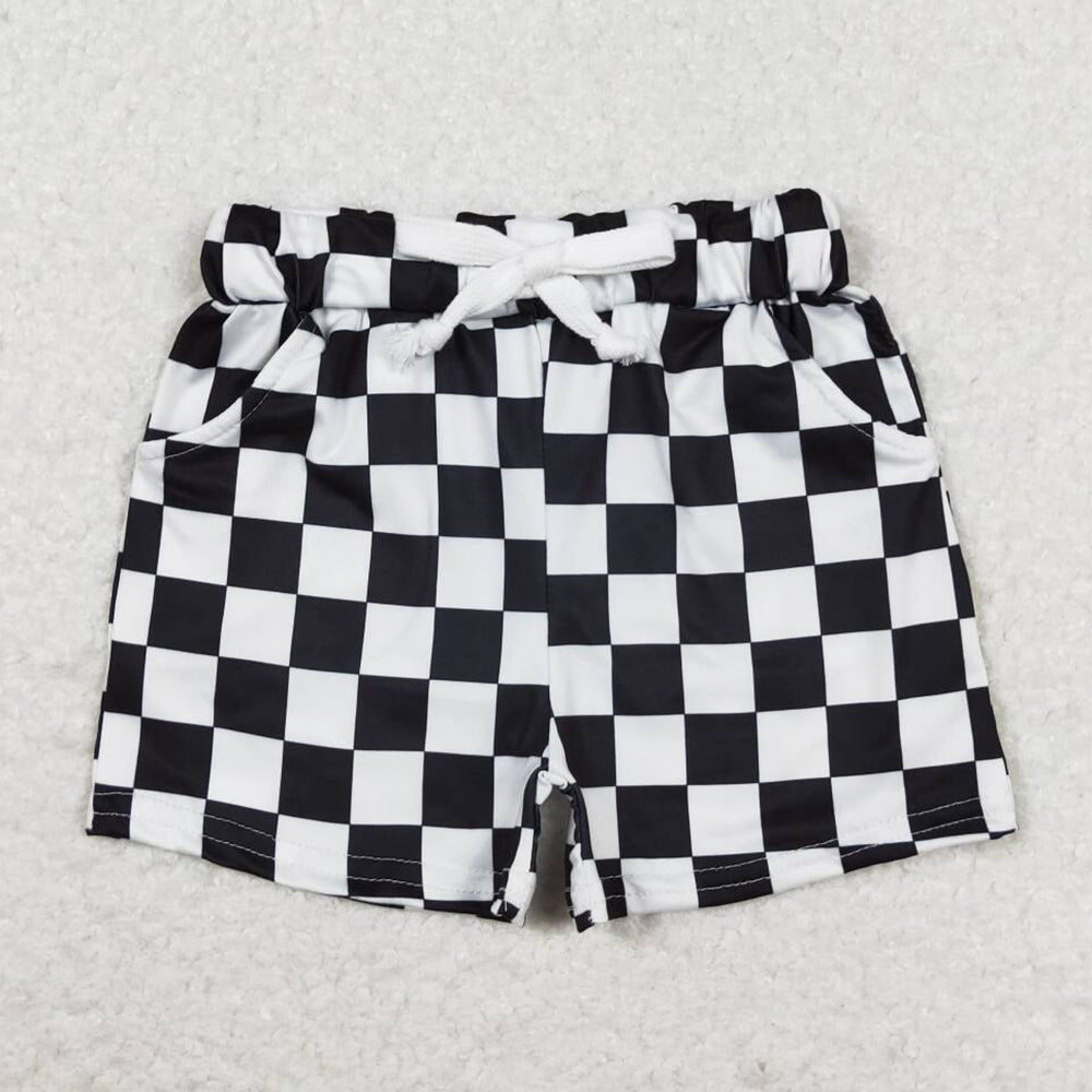 Baby Boys Shorts Black Checkered Pockets Shorts SS0273