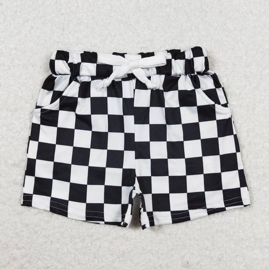 Baby Boys Shorts Black Checkered Pockets Shorts SS0273