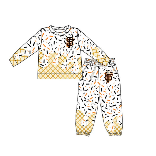 preorder(moq 5) Baby Boys SF Team long Sleeve Tee Shirt pants Clothes Sets 6.12