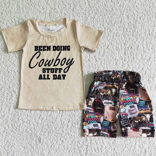 Western Style Summer Baby Boy Clothes Cowboy Fashion Outfits GSSO0017