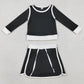 Baby Girls Clothes Black Long Sleeve Top Skirts Shorts Yoga Active Clothes Sets GLD1481