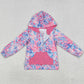 Baby Girls Clothes Tops Pink Seaweed Hooded Long Sleeve Tops GT0745