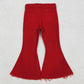 Baby Girls Jeans Pants Red Denim Bell Pants P0083 12.3
