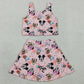 Baby Girls Clothes Sleeveless Cartoon Ducks Top Skorts Yoga Sets GSD2332