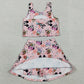 Baby Girls Clothes Sleeveless Cartoon Ducks Top Skorts Yoga Sets GSD2332