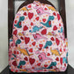 Heart Dinosaur Print Kids Girls Valentine's Day Backpack BA0154