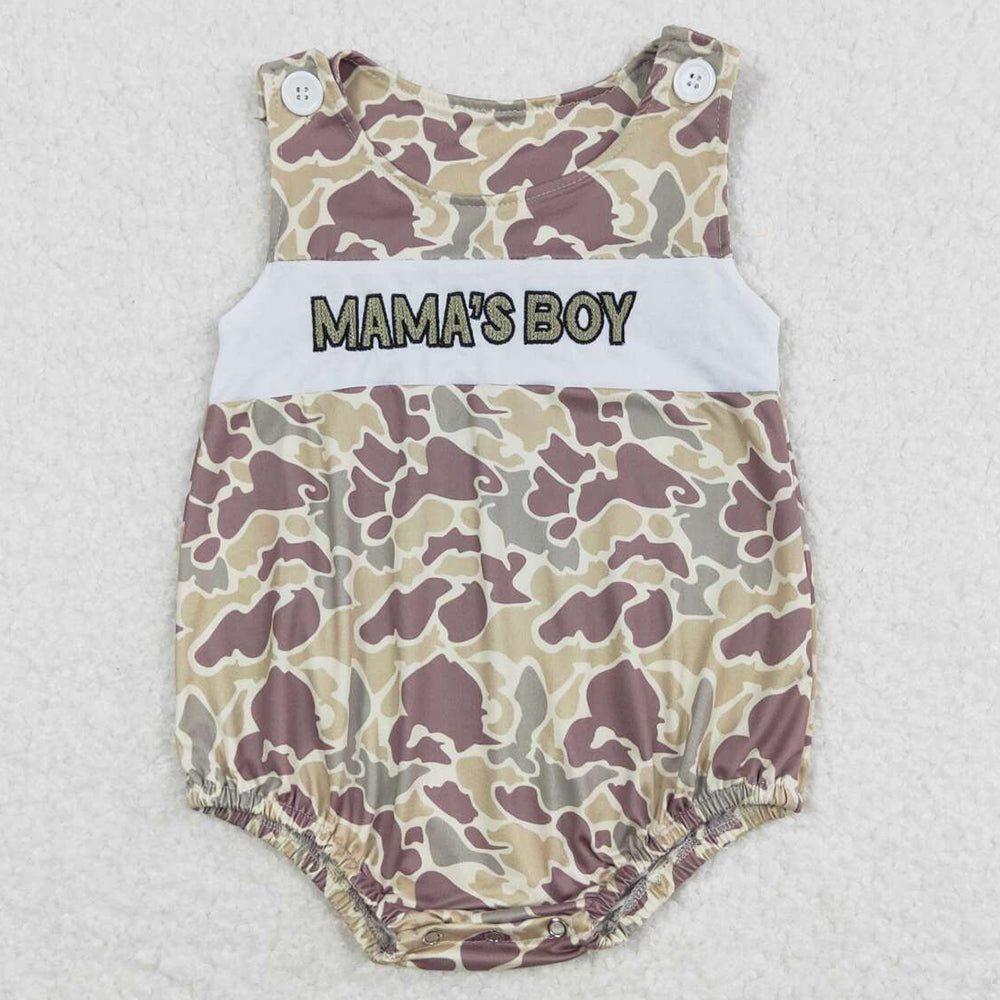 Infant Baby Rompers Mama`s Boy Mama`s Girl Embroidery Romper SR0994