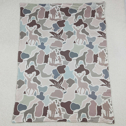 Baby Kids Blankets Gray Deer Ducks Camo Western Hunting Blankets BL0212 9.20