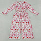 Baby Girls Jumpsuits Heart Bows Checked Pants Valentines Jumpsuits LR2713 12.9