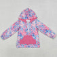 Baby Girls Clothes Tops Pink Seaweed Hooded Long Sleeve Tops GT0745