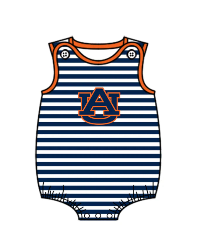 Preorder (moq 5)Baby Boys Blue Stripe AU Team Rompers 12.24