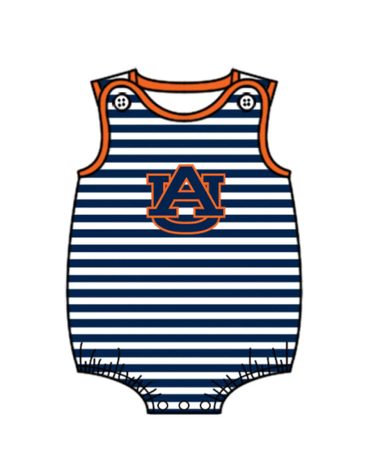 Preorder (moq 5)Baby Boys Blue Stripe AU Team Rompers 12.24