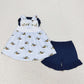 Baby Boys Clothes Ducks Short Sleeve Tee Shirts Tops Stripes Shorts Kids Sibling Clothes Sets BSSO0884