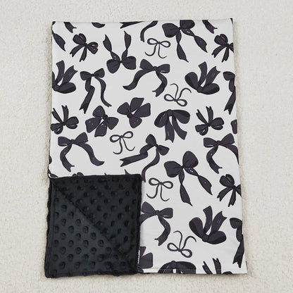 Baby Kids Girls Blankets Black Bows Plaid Fall Blankets BL0217 9.20