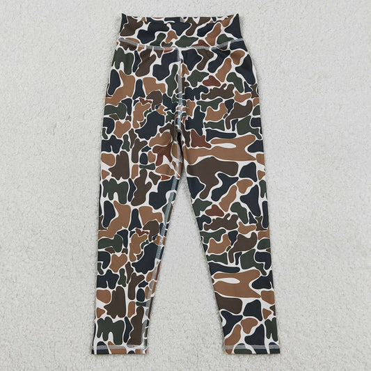 Baby Girls Pants Southern Dark Brown Camo Yoga Active Legging Pants Bottom P0690