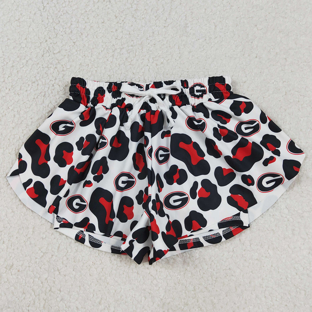 Baby Girls Shorts Black Leopard G Yoga Active Team Ruffle Shorts Bottom SS0814