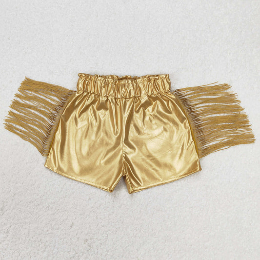 Baby Girls Shorts Gold Tassel Pleather Shorts SS0242