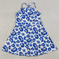 Baby Girls Dress Strap Blue Leopard UK Team Yoga Active Shorts Knee Length Dresses GSD3630