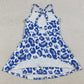 Baby Girls Dress Strap Blue Leopard UK Team Yoga Active Shorts Knee Length Dresses GSD3630
